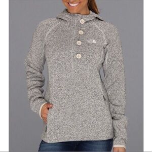 The North Face gray quarter zip and button up hoodie